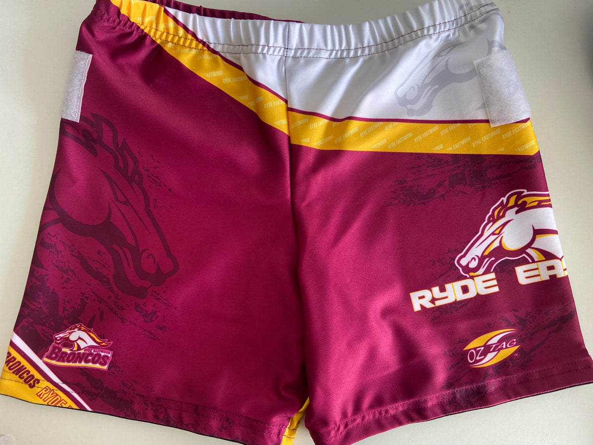 Ryde Eastwood Broncos Shorts and Tights Sydney Oztag Merchandise