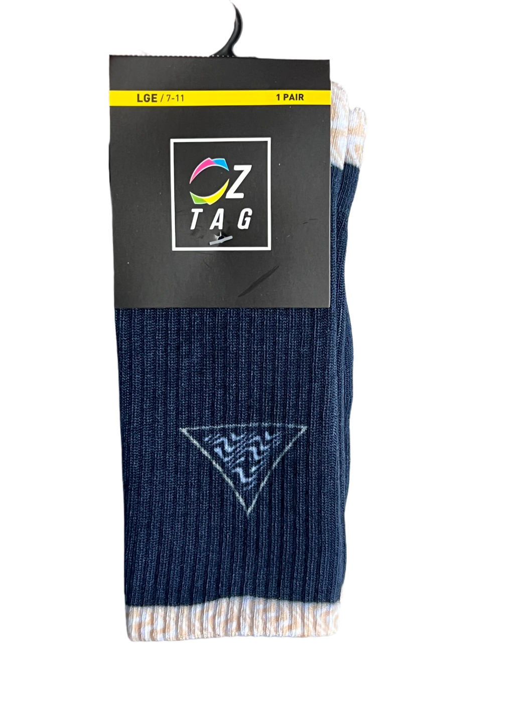 LONG BLUE/CREAM OZTAG SOCKS (LONG)