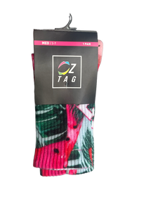 PINK/GREEN OZTAG SOCKS (LONG)