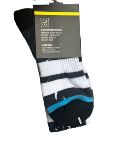 BLACK/WHITE/BLUE OZTAG SOCKS (LONG)